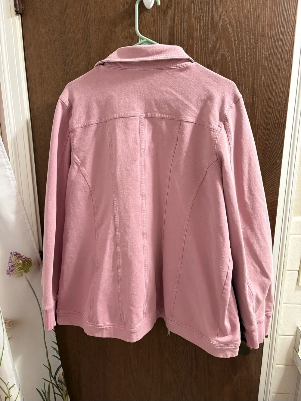 Women's Pink Zip-Front Jacket Size 1X